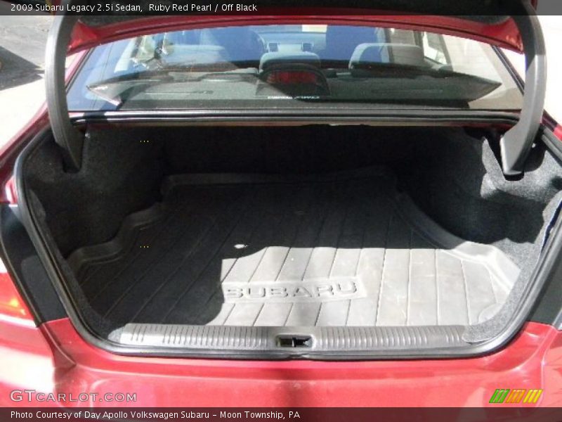 Ruby Red Pearl / Off Black 2009 Subaru Legacy 2.5i Sedan