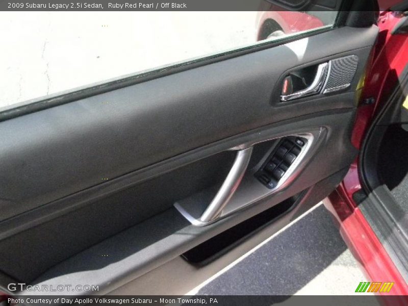 Ruby Red Pearl / Off Black 2009 Subaru Legacy 2.5i Sedan