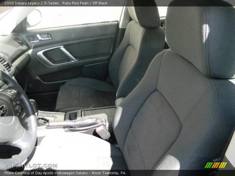 Ruby Red Pearl / Off Black 2009 Subaru Legacy 2.5i Sedan