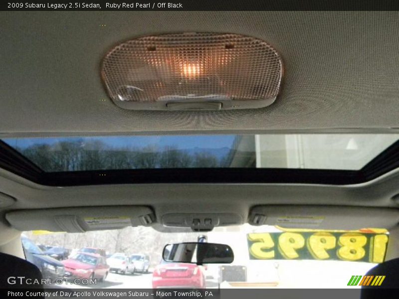 Ruby Red Pearl / Off Black 2009 Subaru Legacy 2.5i Sedan