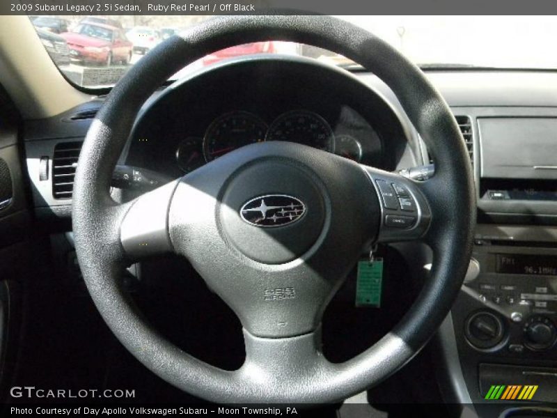 Ruby Red Pearl / Off Black 2009 Subaru Legacy 2.5i Sedan
