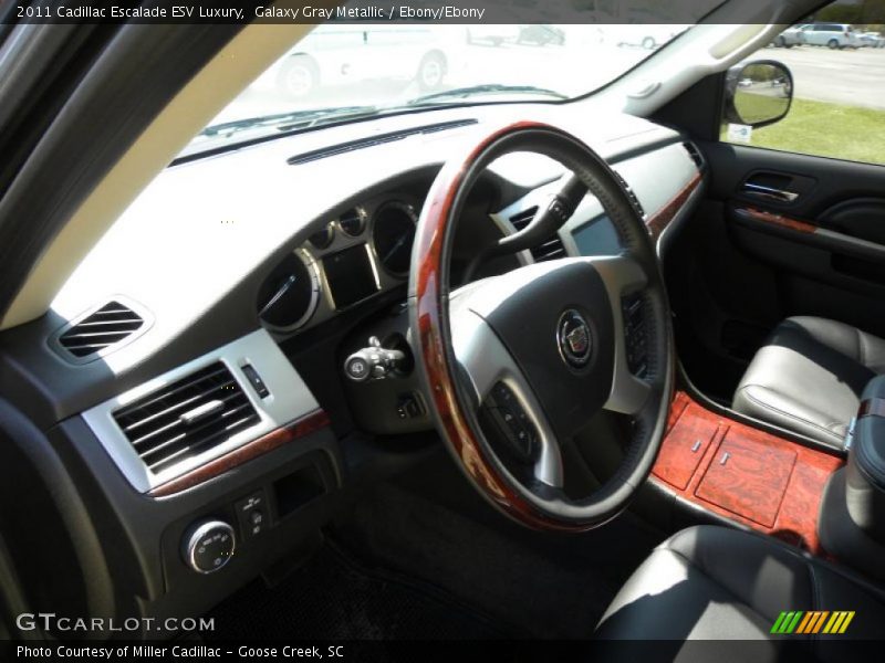 Galaxy Gray Metallic / Ebony/Ebony 2011 Cadillac Escalade ESV Luxury