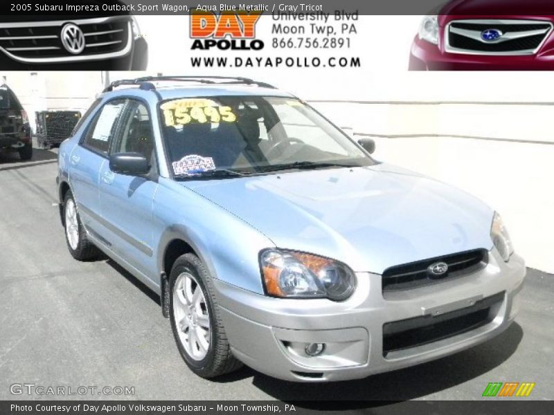 Aqua Blue Metallic / Gray Tricot 2005 Subaru Impreza Outback Sport Wagon