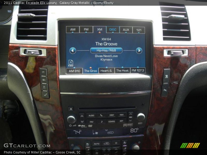 Galaxy Gray Metallic / Ebony/Ebony 2011 Cadillac Escalade ESV Luxury