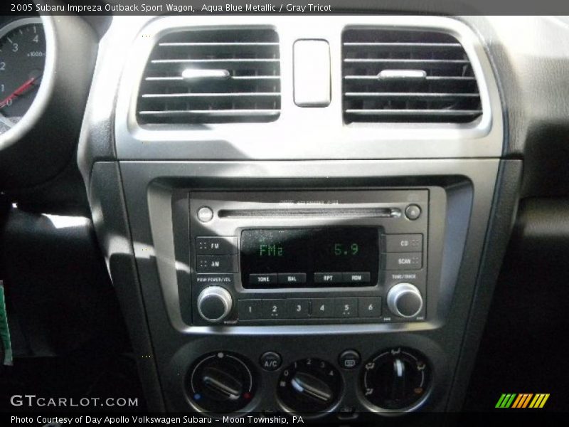 Aqua Blue Metallic / Gray Tricot 2005 Subaru Impreza Outback Sport Wagon