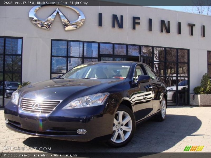 Black Sapphire Pearl / Light Gray 2008 Lexus ES 350