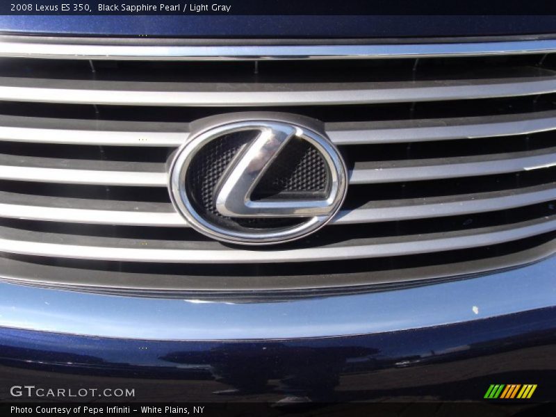 Black Sapphire Pearl / Light Gray 2008 Lexus ES 350