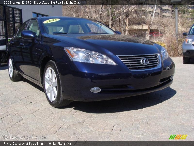 Black Sapphire Pearl / Light Gray 2008 Lexus ES 350