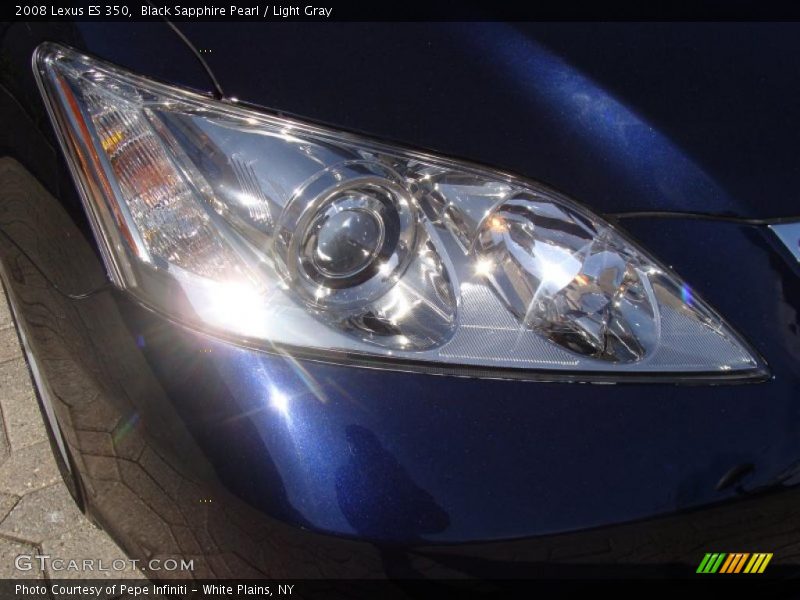 Black Sapphire Pearl / Light Gray 2008 Lexus ES 350
