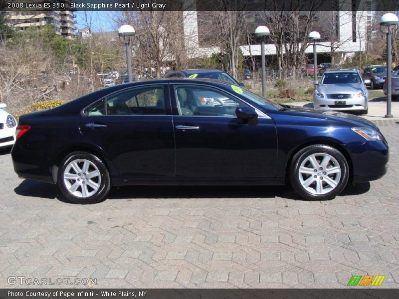 Black Sapphire Pearl / Light Gray 2008 Lexus ES 350