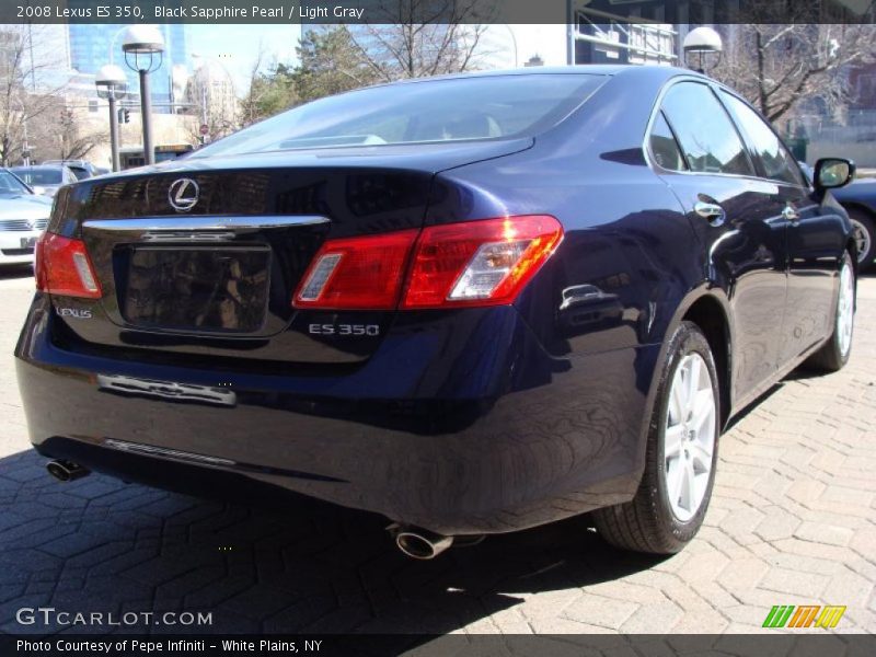 Black Sapphire Pearl / Light Gray 2008 Lexus ES 350