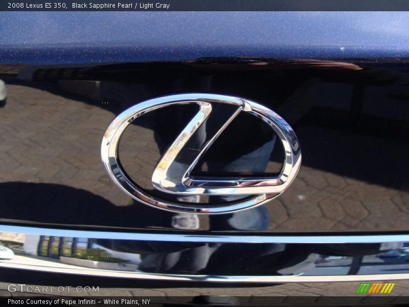 Black Sapphire Pearl / Light Gray 2008 Lexus ES 350