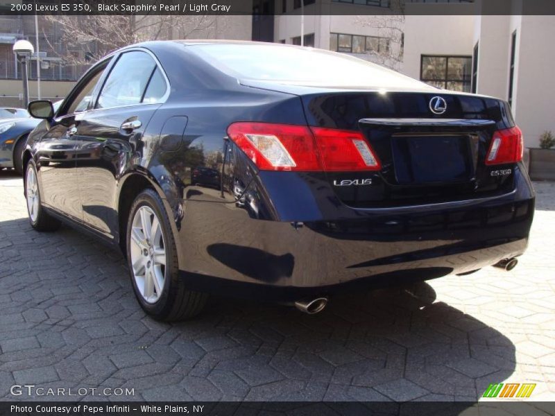 Black Sapphire Pearl / Light Gray 2008 Lexus ES 350