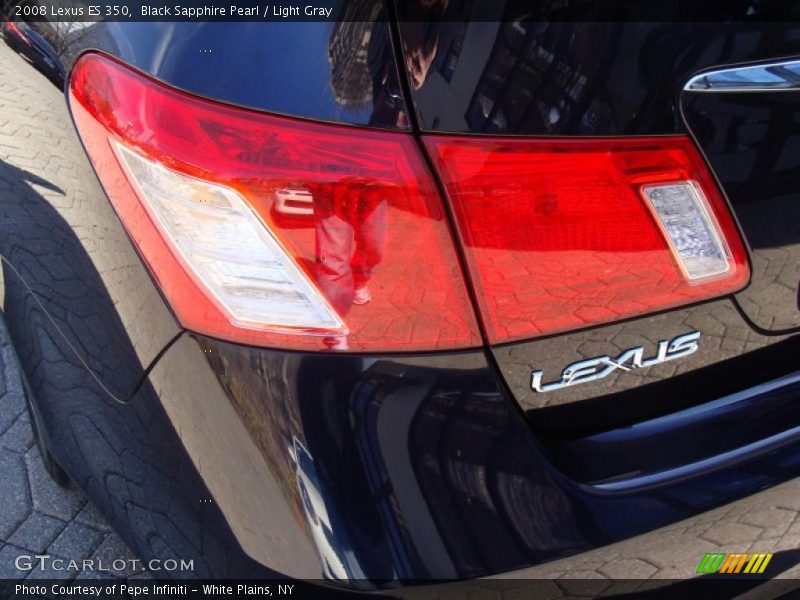 Black Sapphire Pearl / Light Gray 2008 Lexus ES 350