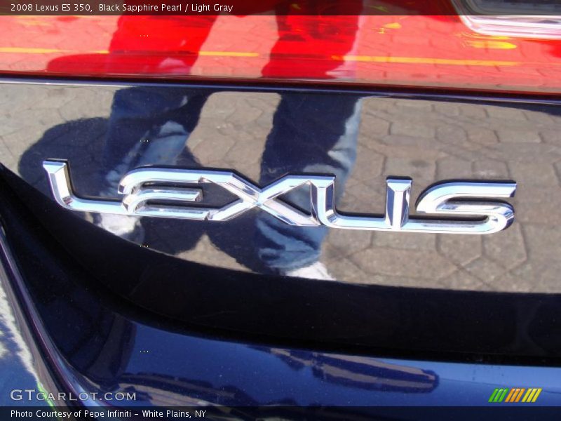 Black Sapphire Pearl / Light Gray 2008 Lexus ES 350