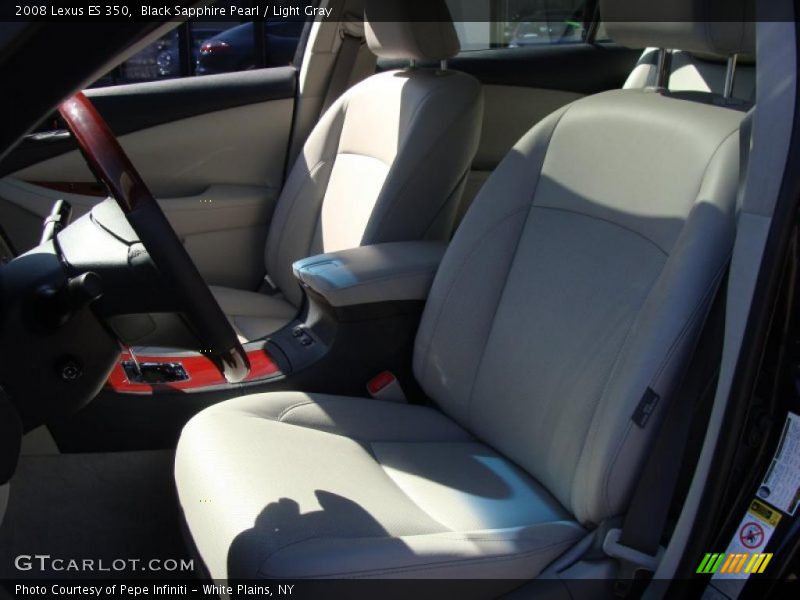 Black Sapphire Pearl / Light Gray 2008 Lexus ES 350