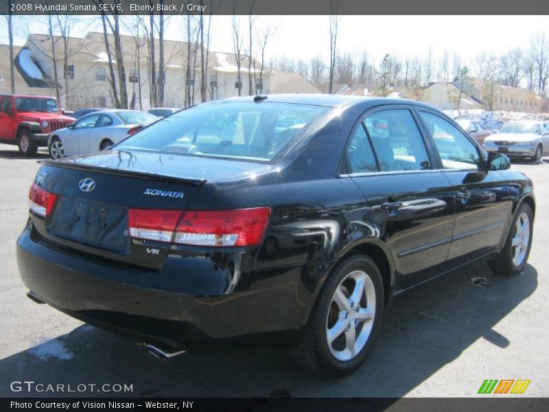 Ebony Black / Gray 2008 Hyundai Sonata SE V6