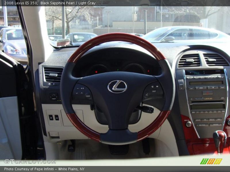 Black Sapphire Pearl / Light Gray 2008 Lexus ES 350