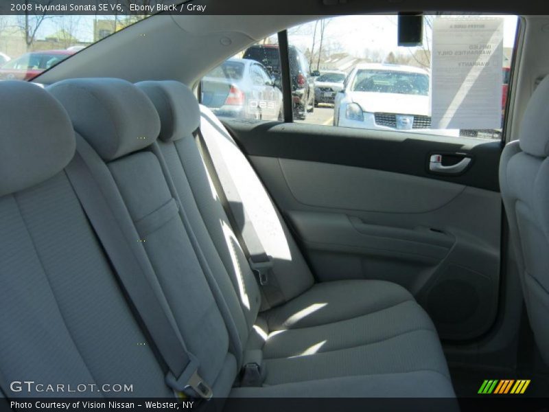 Ebony Black / Gray 2008 Hyundai Sonata SE V6