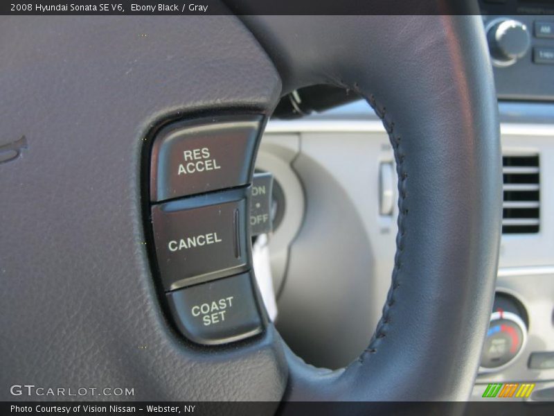 Ebony Black / Gray 2008 Hyundai Sonata SE V6