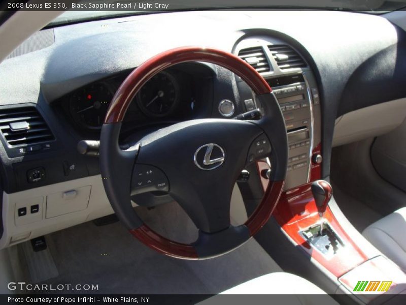 Black Sapphire Pearl / Light Gray 2008 Lexus ES 350