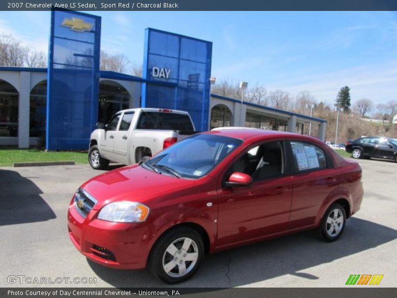 Sport Red / Charcoal Black 2007 Chevrolet Aveo LS Sedan