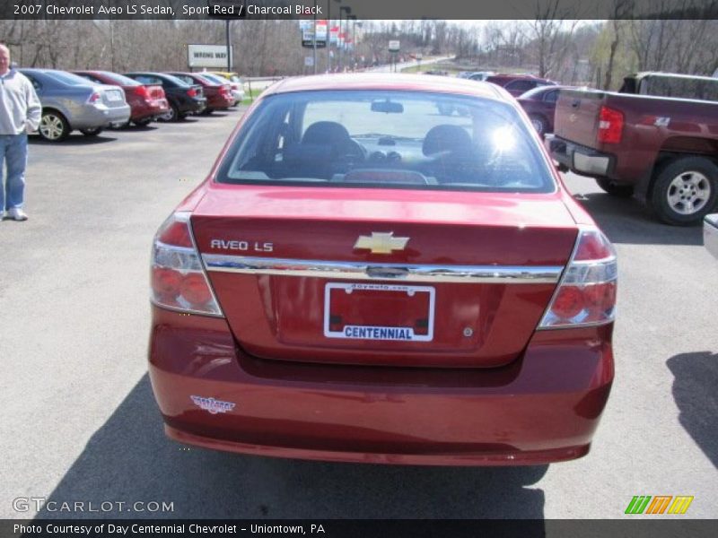 Sport Red / Charcoal Black 2007 Chevrolet Aveo LS Sedan