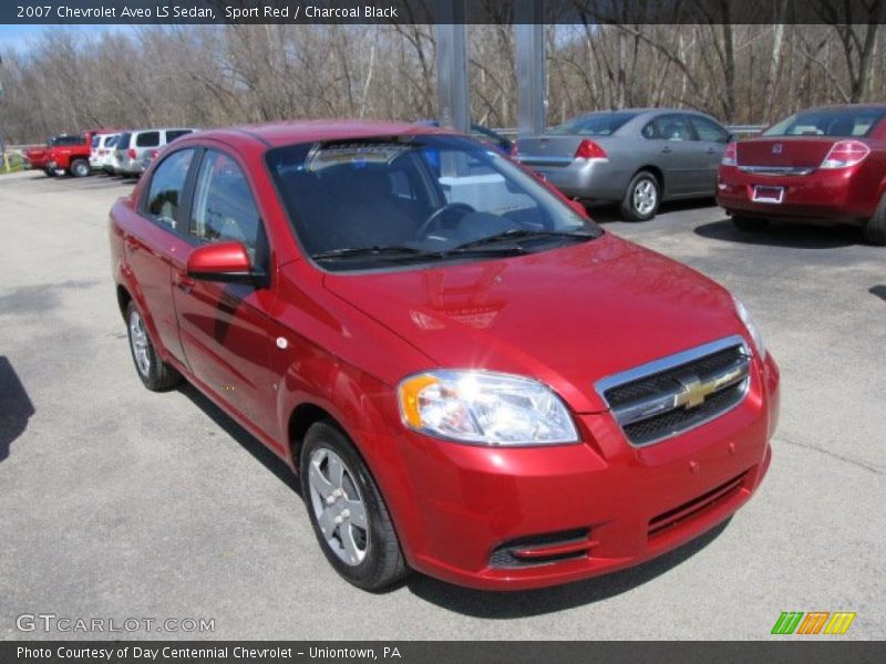 Sport Red / Charcoal Black 2007 Chevrolet Aveo LS Sedan