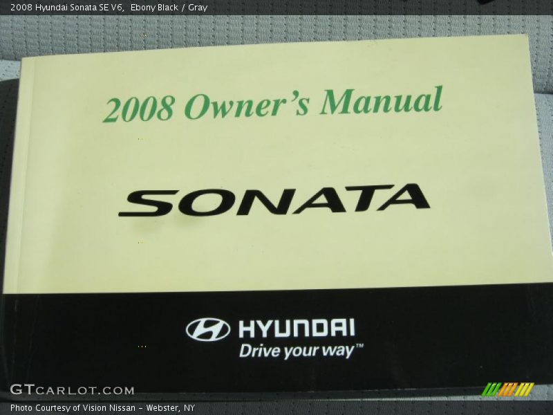 Ebony Black / Gray 2008 Hyundai Sonata SE V6