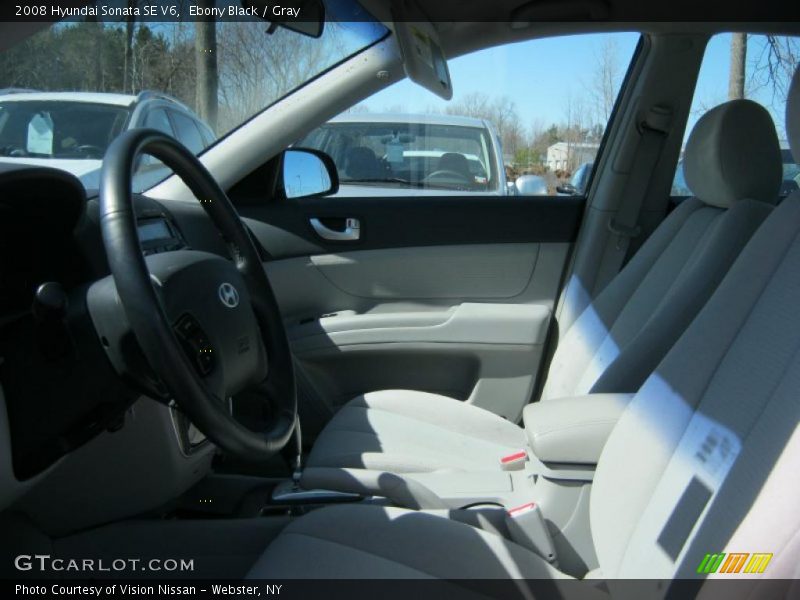 Ebony Black / Gray 2008 Hyundai Sonata SE V6