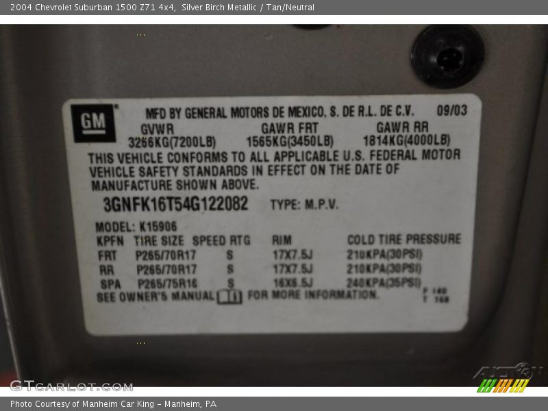 Silver Birch Metallic / Tan/Neutral 2004 Chevrolet Suburban 1500 Z71 4x4