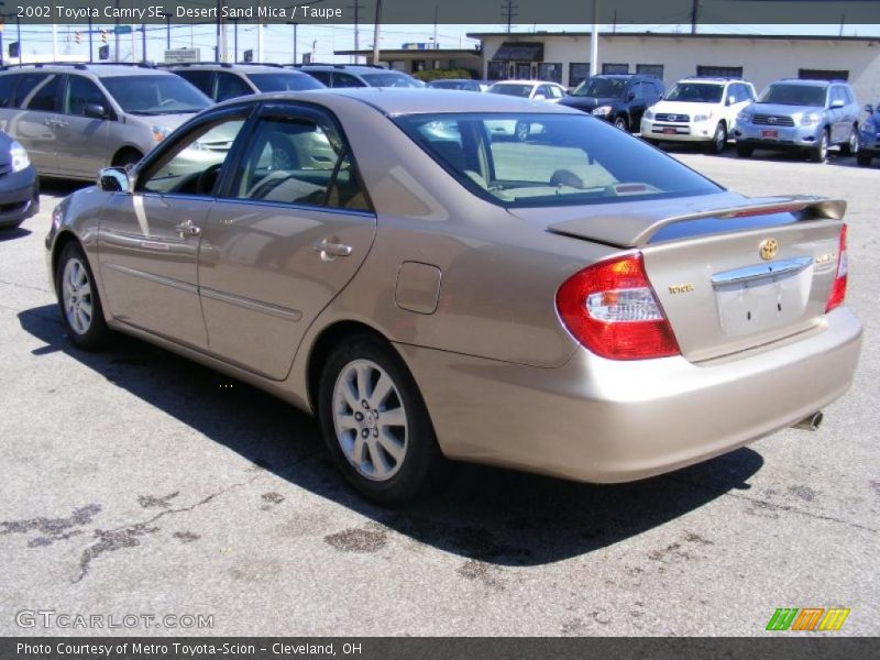Desert Sand Mica / Taupe 2002 Toyota Camry SE