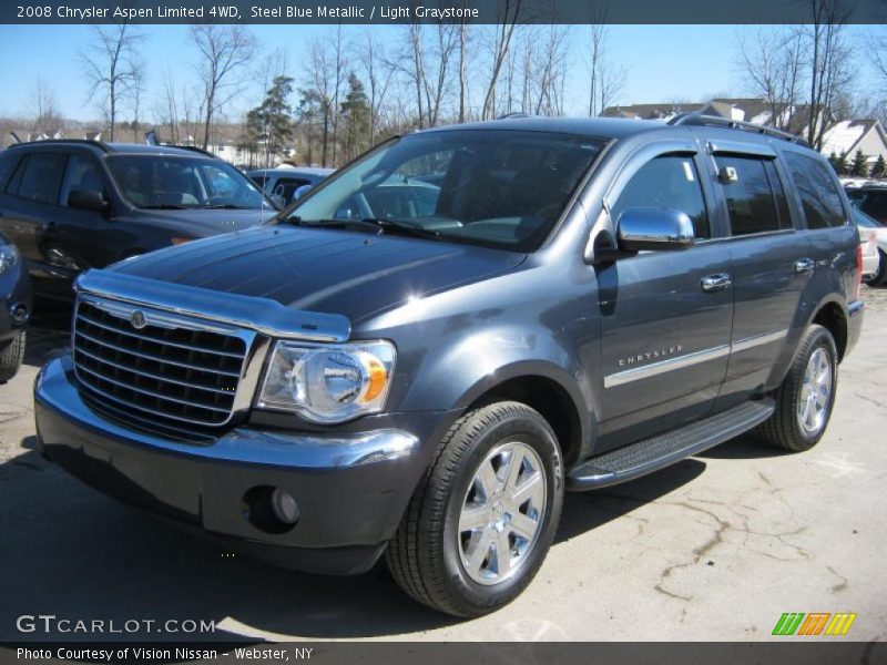 Steel Blue Metallic / Light Graystone 2008 Chrysler Aspen Limited 4WD