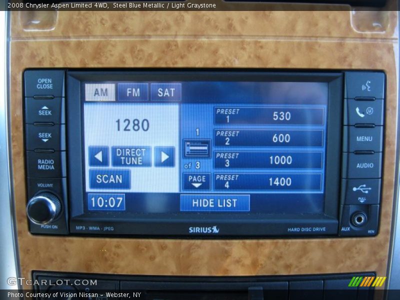 Steel Blue Metallic / Light Graystone 2008 Chrysler Aspen Limited 4WD