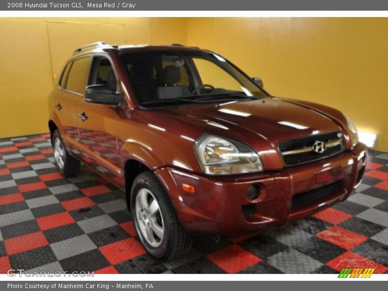 Mesa Red / Gray 2008 Hyundai Tucson GLS
