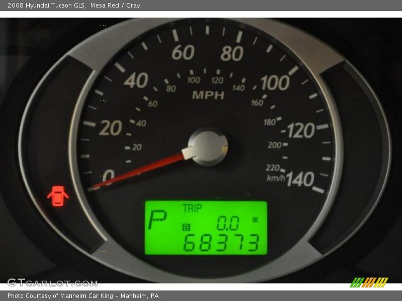 Mesa Red / Gray 2008 Hyundai Tucson GLS