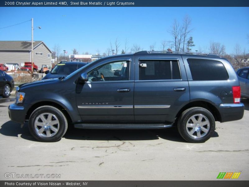 Steel Blue Metallic / Light Graystone 2008 Chrysler Aspen Limited 4WD
