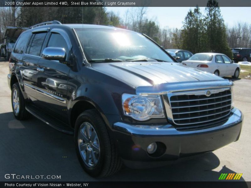 Steel Blue Metallic / Light Graystone 2008 Chrysler Aspen Limited 4WD