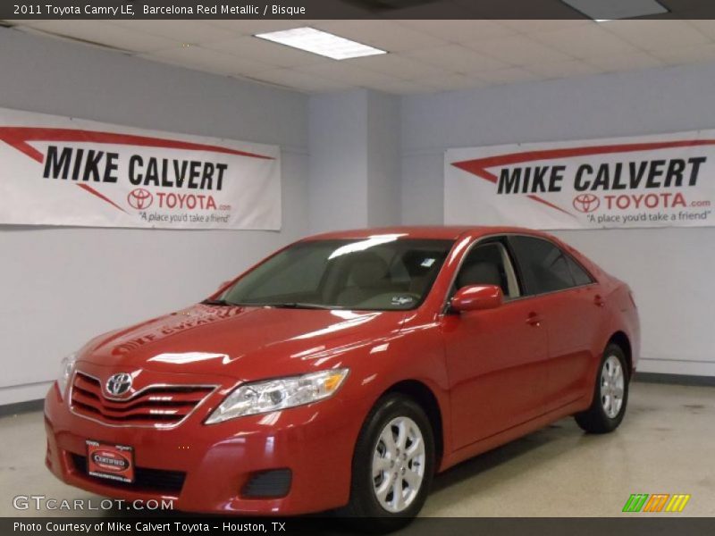 Barcelona Red Metallic / Bisque 2011 Toyota Camry LE