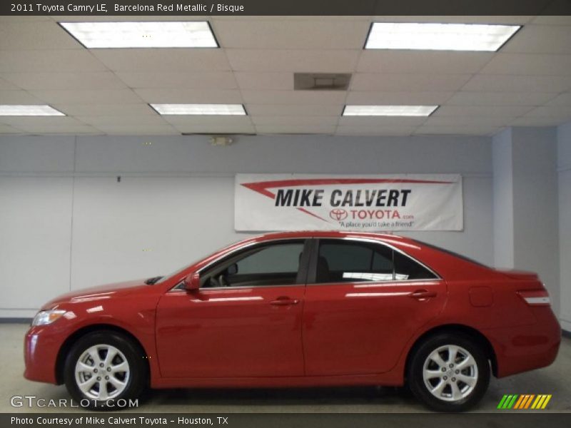 Barcelona Red Metallic / Bisque 2011 Toyota Camry LE