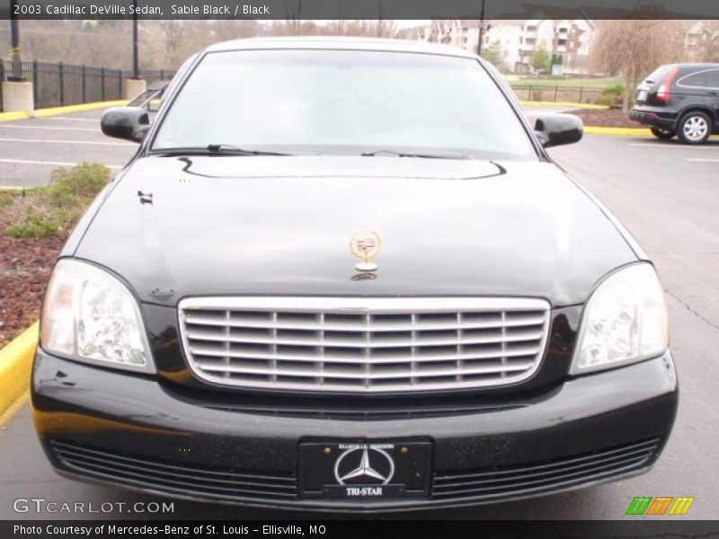 Sable Black / Black 2003 Cadillac DeVille Sedan