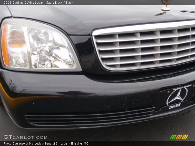 Sable Black / Black 2003 Cadillac DeVille Sedan