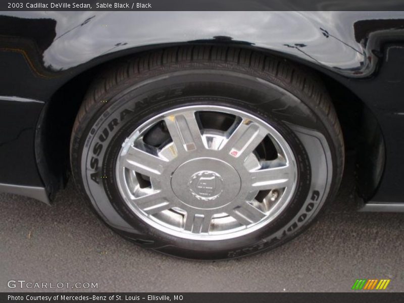 Sable Black / Black 2003 Cadillac DeVille Sedan