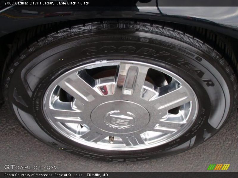 Sable Black / Black 2003 Cadillac DeVille Sedan