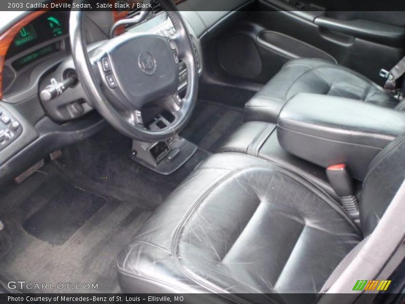 Sable Black / Black 2003 Cadillac DeVille Sedan