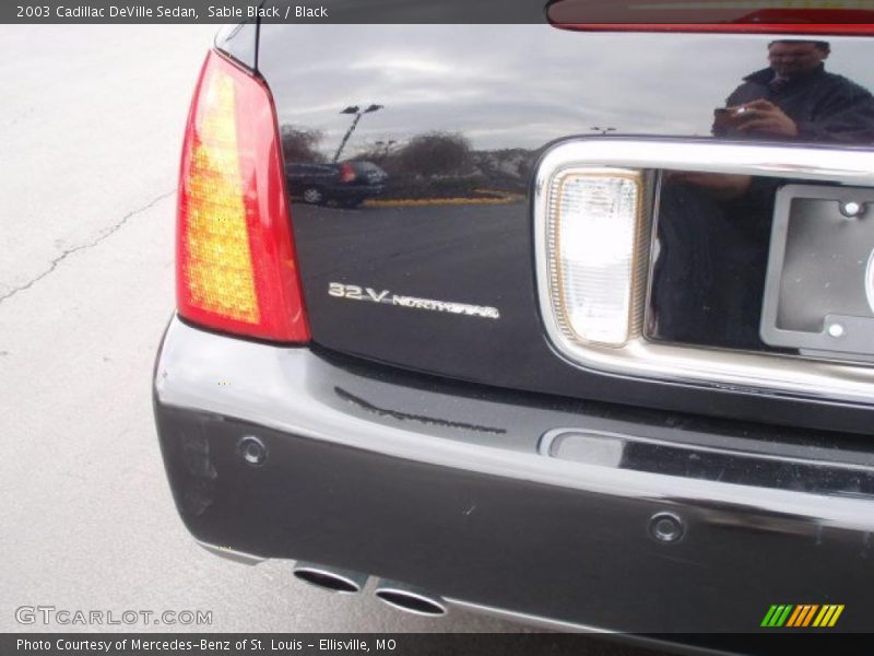 Sable Black / Black 2003 Cadillac DeVille Sedan