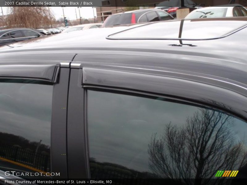 Sable Black / Black 2003 Cadillac DeVille Sedan