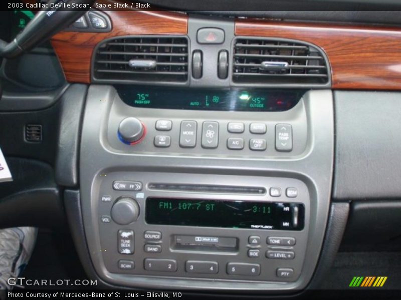 Sable Black / Black 2003 Cadillac DeVille Sedan