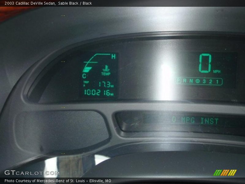 Sable Black / Black 2003 Cadillac DeVille Sedan