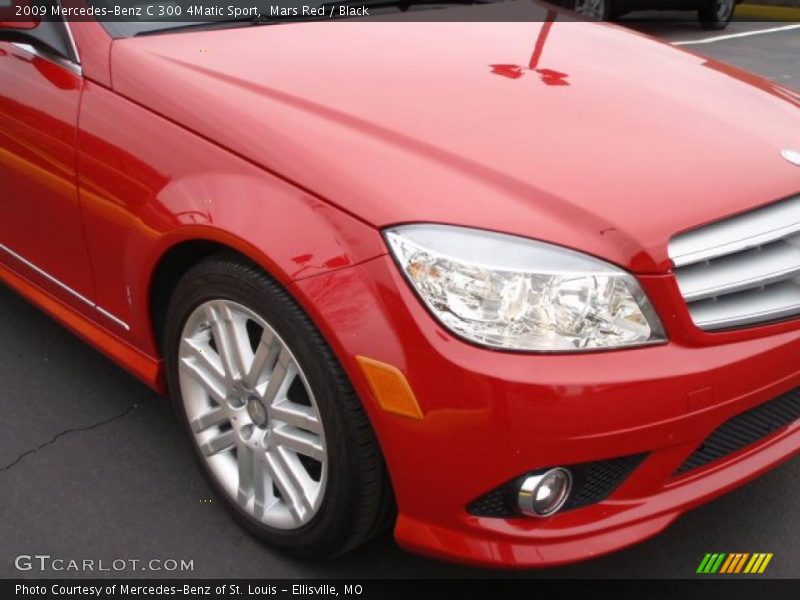 Mars Red / Black 2009 Mercedes-Benz C 300 4Matic Sport